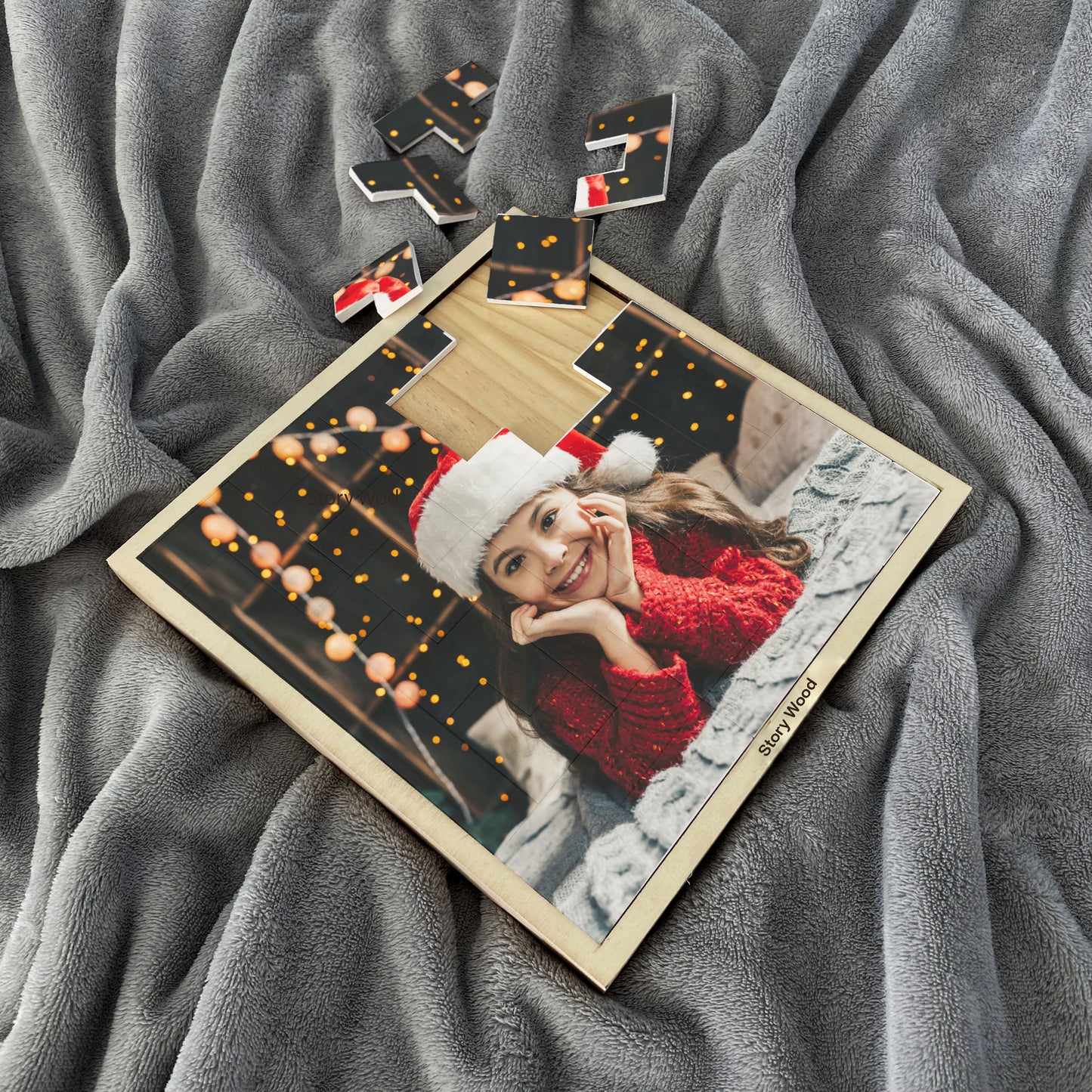 story wood gift Gift wooden woodenphotoblock block design art picture gift xmas mother`s day father`s day home decor